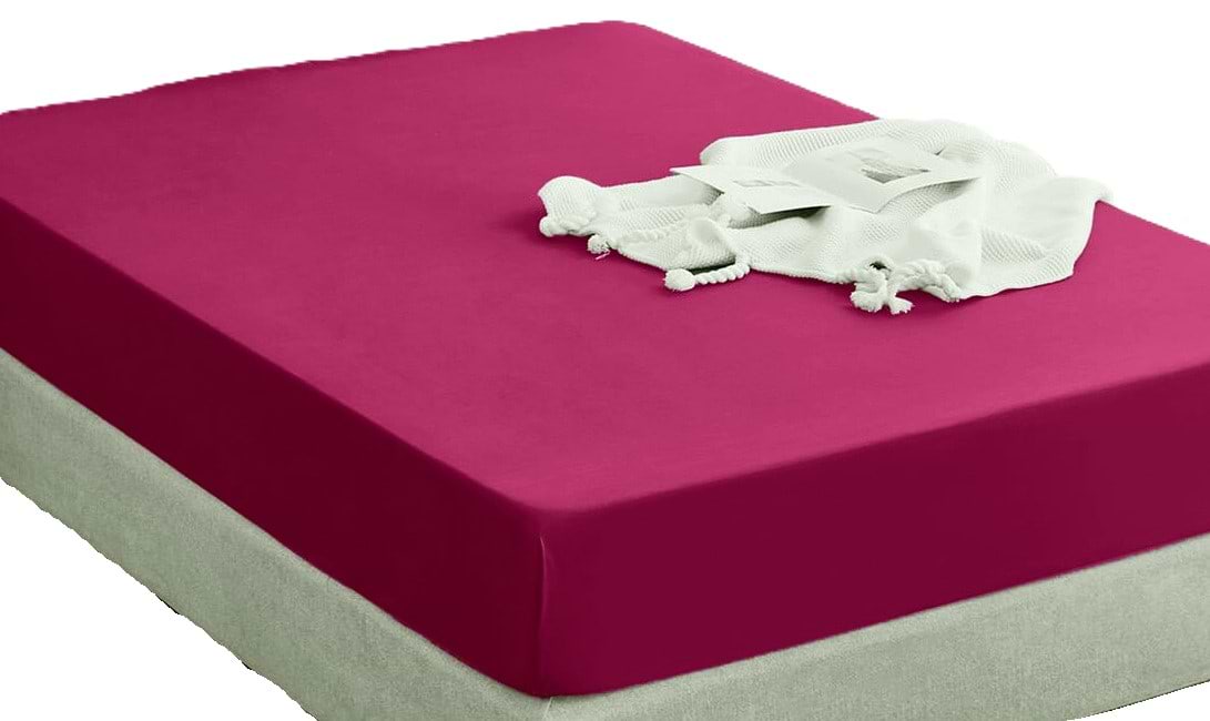 Простирадло односпальне Zastelli на резинці Джерсі фуксія 100х200+ 25 см (09468-002002)