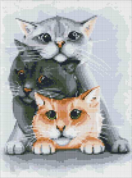 Алмазная живопись Ideyka Маленькие любимцы 30х40 см (AMO7134)