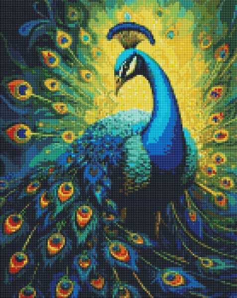 Алмазная живопись Ideyka Утонченный павлин 40х50 см (AMO7868)
