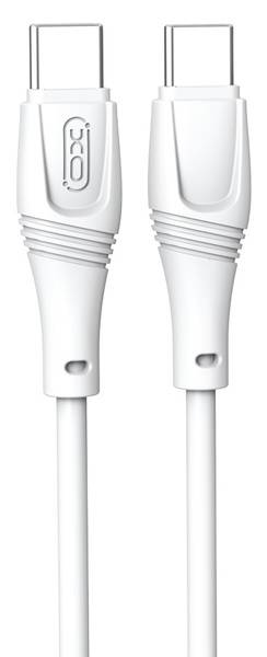 Кабель синхронізації даних XO NBQ239B Zeus Series High Elastic Type-C to Type-C 60W 1 m (NBQ239B_White)