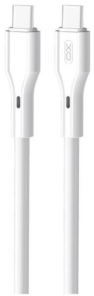 Кабель синхронізації даних XO NBQ231B Rock Series Type-C to Type-C 60W 1 m (NBQ231B_White)