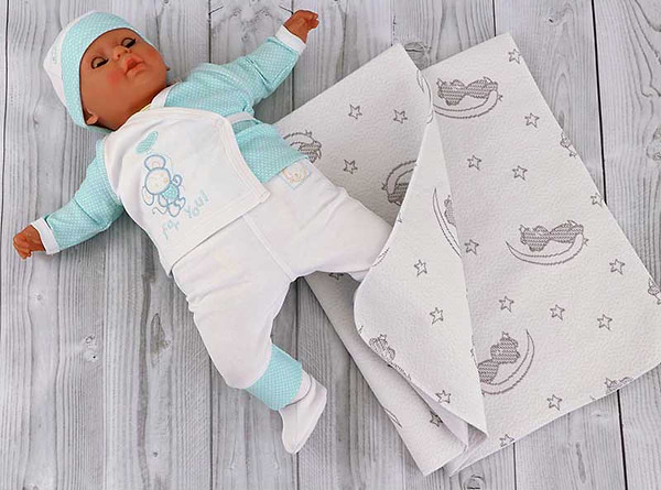 Фото - Пелюшка багаторазова водонепроникна Руно 65х95 Ведмедик (МЖ6595)