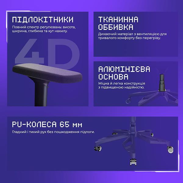 Фото - Крісло для геймерів Proove Gaming Combo Black (GCCM00001001)