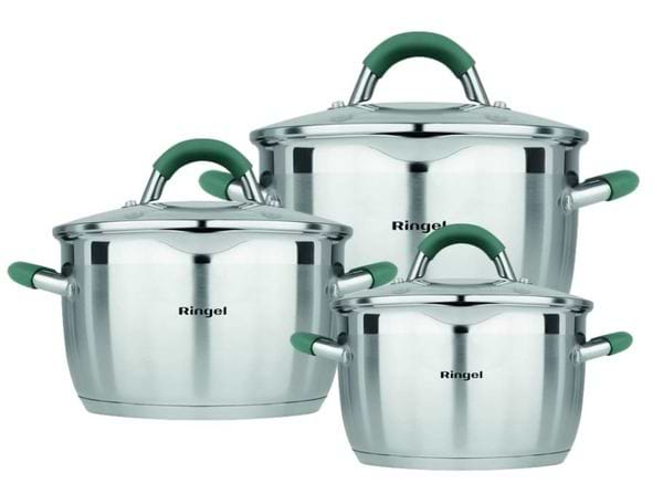 Фото - Набір посуду Ringel EXPERT 6 пр. 1.6 л+2.5 л+3.5 л (RG-6010)