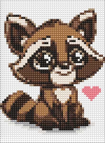 Алмазний живопис Ideyka Розумний єнот 15х20 см (AMM1020)