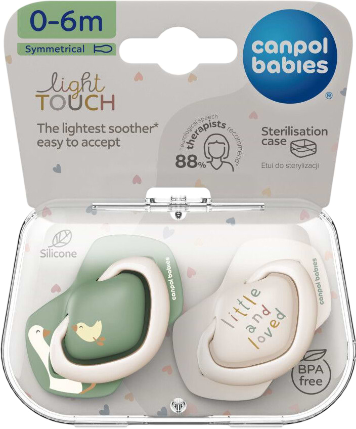 Симетрична пустушка Canpol babies Гуси 0-6 міс 2 шт. (22/667)