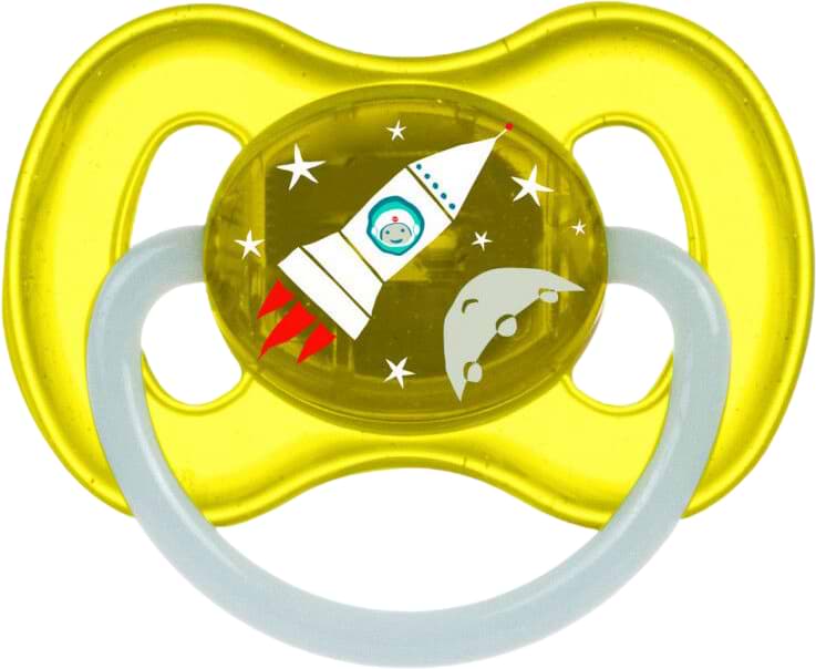 Круглая пустышка Canpol babies Space 6-18 мес желтая (23/222_yel_new)