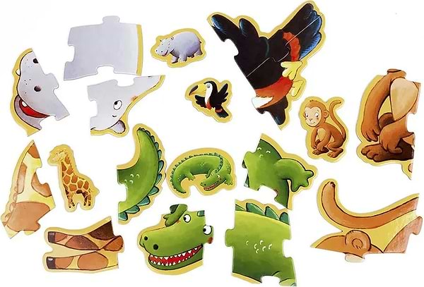 Фото - Пазли (до 2 років) Djeco Мавпочка Остін і його друзі 4х6х9 гігант (DJ07114)