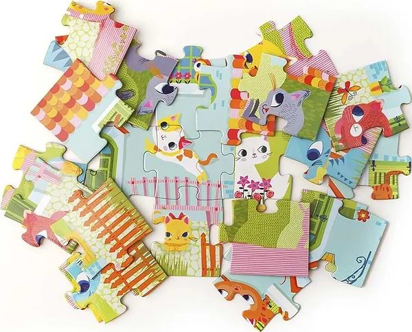 Фото - Пазли (до 2 років) Djeco Мавпочка Остін і його друзі 4х6х9 гігант (DJ07114)