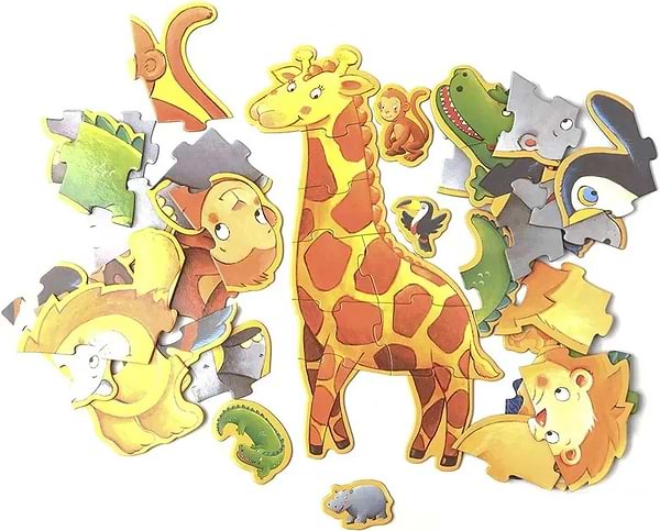 Фото - Пазли (до 2 років) Djeco Мавпочка Остін і його друзі 4х6х9 гігант (DJ07114)