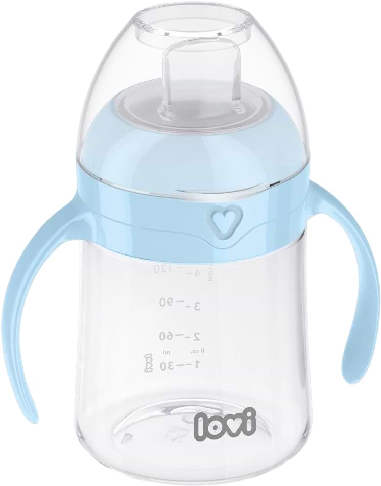 Чашка-непроливайка детская Lovi 150 мл голубая (35/358)