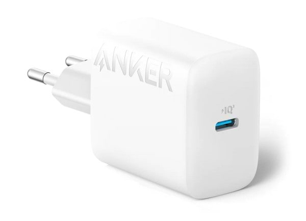 Мережевий зарядний пристрій Anker PowerPort - 20W USB-C + USB-C cable White (B2347G21) - Фото 1
