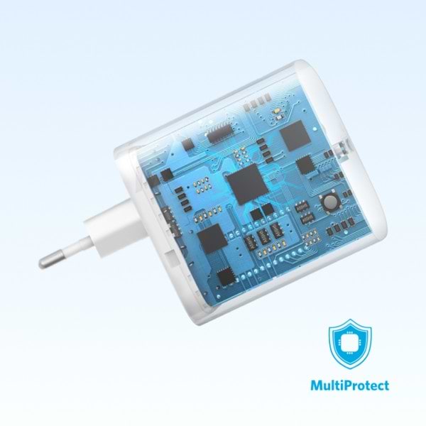 Фото - Мережевий зарядний пристрій Anker PowerPort - 20W USB-C + USB-C cable White (B2347G21)