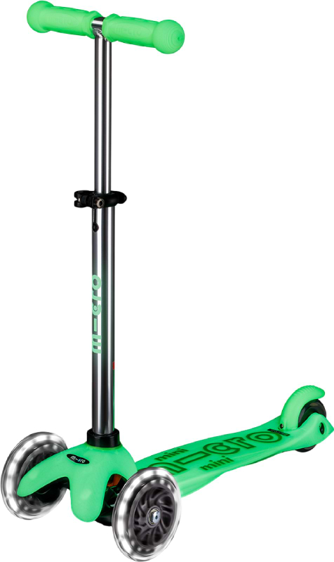 Фото - Триколісний самокат Micro серії Mini Deluxe Glow LED - КРИЖАНИЙ ЛАЙМ (MMD216)