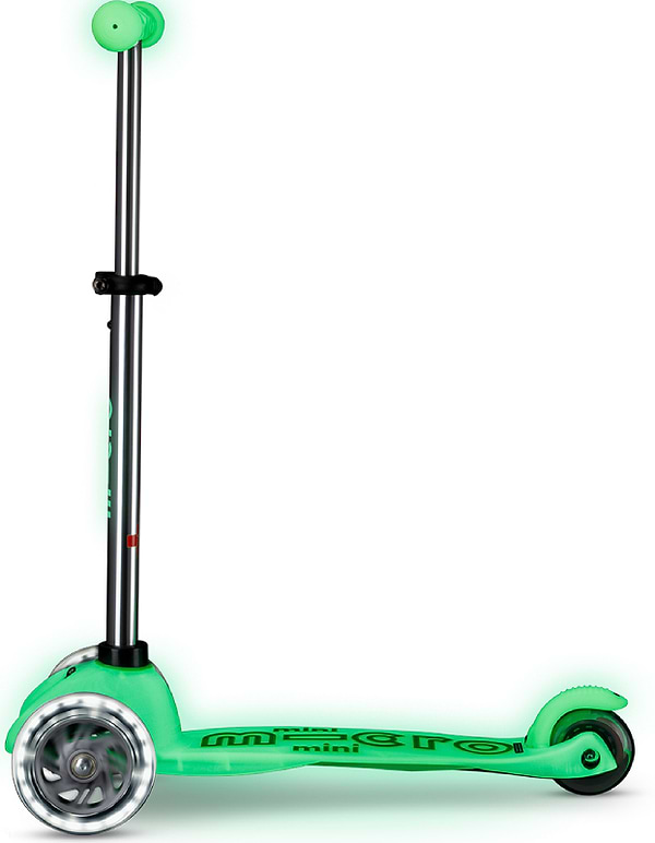 Фото - Триколісний самокат Micro серії Mini Deluxe Glow LED - КРИЖАНИЙ ЛАЙМ (MMD216)