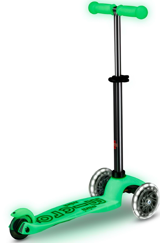 Фото - Триколісний самокат Micro серії Mini Deluxe Glow LED - КРИЖАНИЙ ЛАЙМ (MMD216)