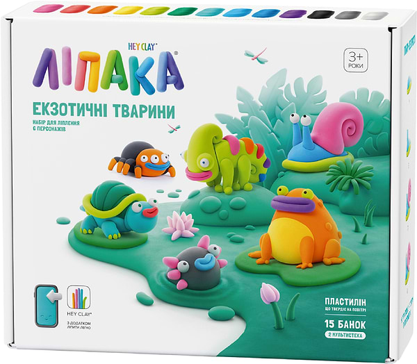 Фото - Масса для лепки Ліпака Экзотические животные (15025-UA01) Фото - Масса для лепки Ліпака Экзотические животные (15025-UA01)