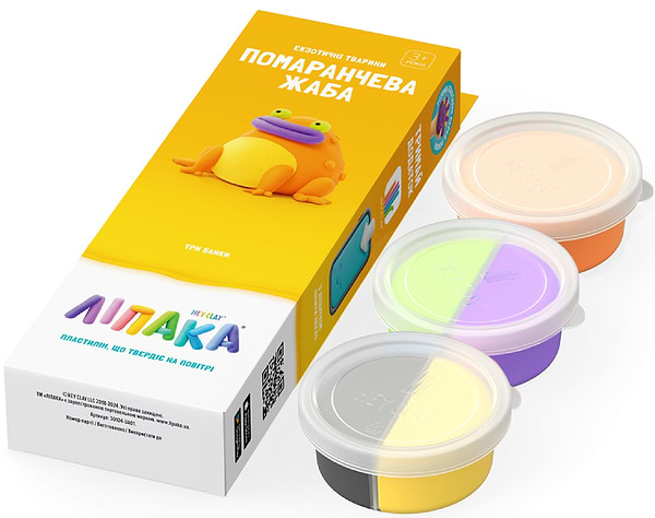 Фото - Масса для лепки Ліпака Экзотические животные: Оранжевая лягушка (30124-UA01)