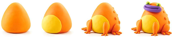 Фото - Маса для ліплення Ліпака Екзотичні тварини: Тарантул, Черепаха, Помаранчева жаба (60050-UA01)