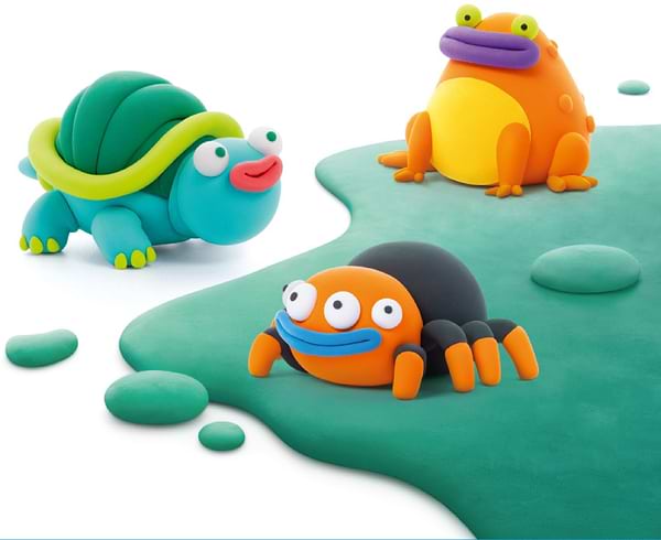 Фото - Маса для ліплення Ліпака Екзотичні тварини: Тарантул, Черепаха, Помаранчева жаба (60050-UA01)