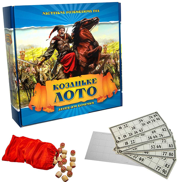 Фото - Настольная игра (8+) Strateg Лото с деревянными бочонками ''Козацкое'' укр. (341)