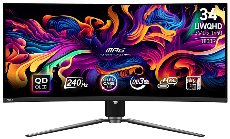 Монитор игровой MSI  MPG 341CQPX QD-OLED - Фото 1