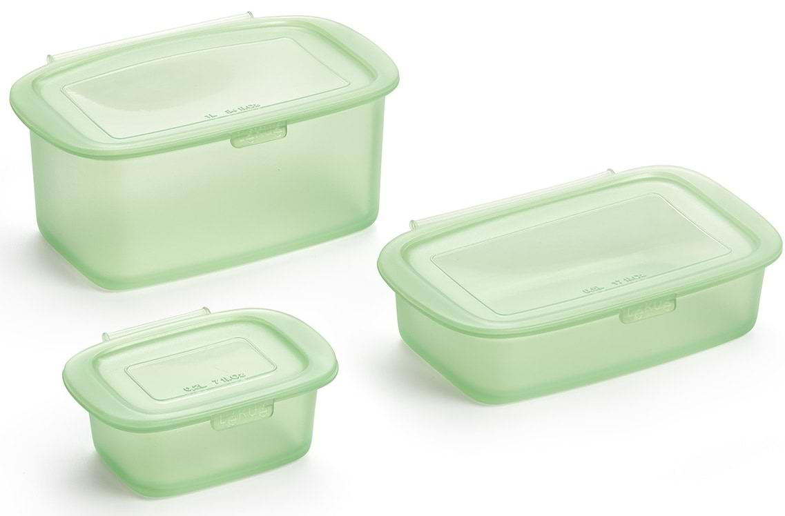 Купити Набір ємностей для зберігання Lekue Reusable Silicone Containers 3 шт. (881886) - Фото 1 Набір ємностей для зберігання Lekue Reusable Silicone Containers 3 шт. (881886) - Фото 1