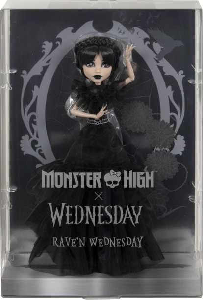Фото - Колекційна лялька Monster High Венздей "Танці Rave'N", Monster High X Wednesday (HXJ03)