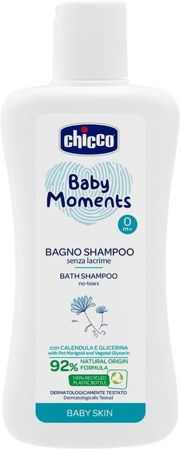 Шампунь для детей Chicco для тела и волос с экстрактом календулы Baby Moments "Без слез", 200 мл (10590.00)