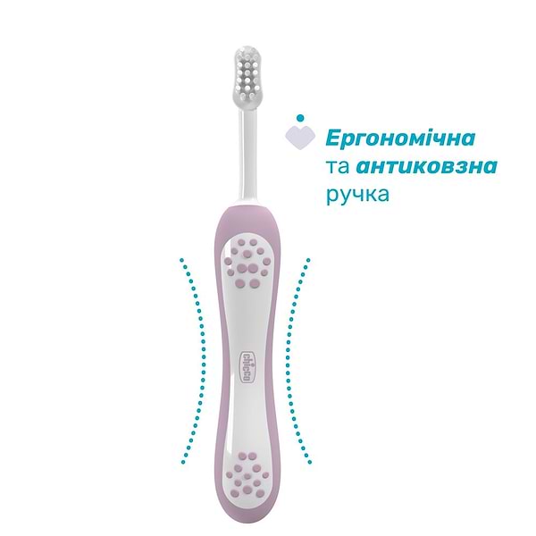 Фото - Зубна щітка мануальна дитяча Chicco 6-36 міс. (дівчинка) (12081.00)