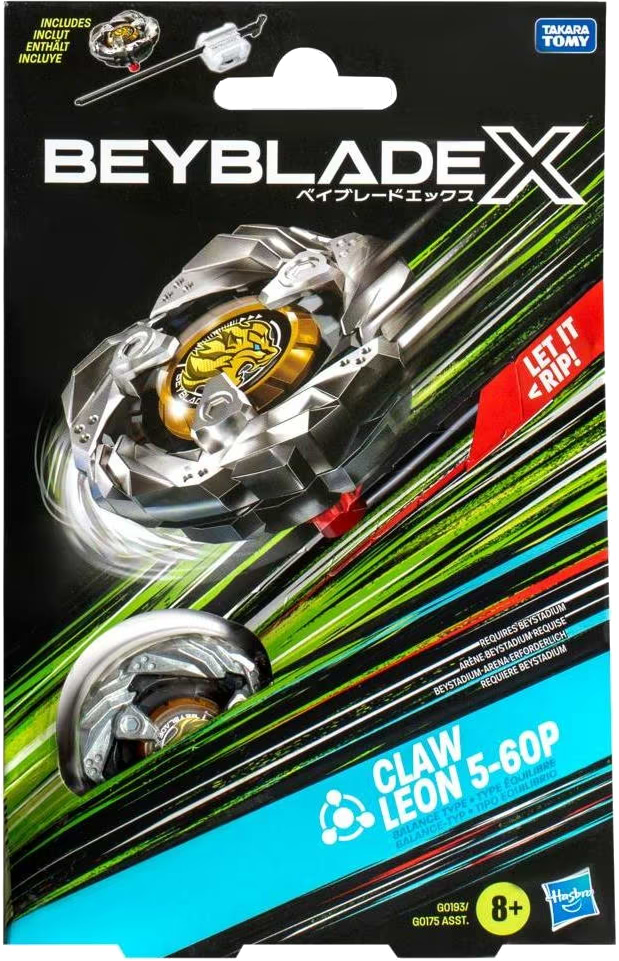 Дзиґа Hasbro CLAW LEON BALANCE з пусковим пристроєм серії "Beyblade X" (G0175_G0193)