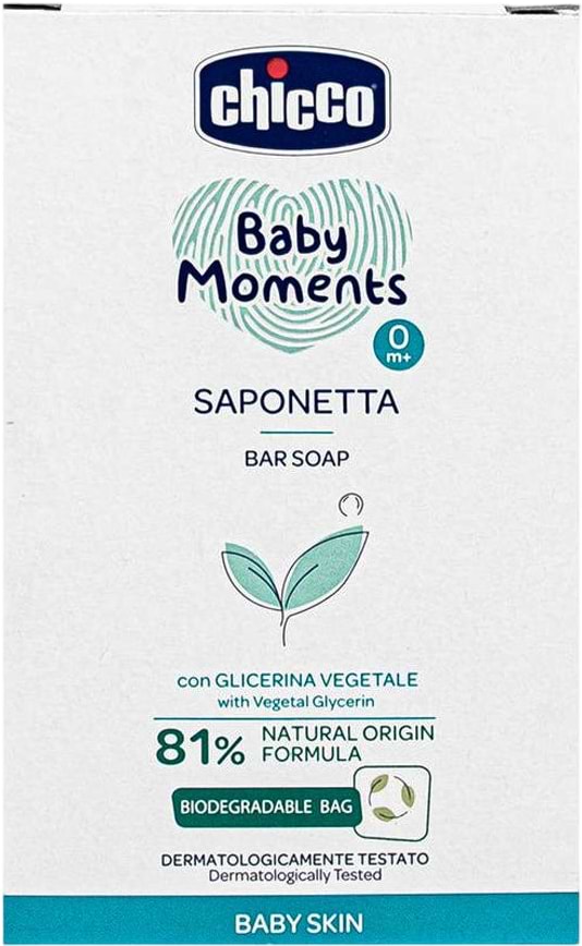 Фото - Мыло кусковое детское Chicco Мягкая пена Baby Moments 100 г (10398.00)