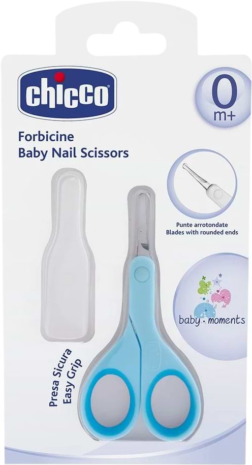 Фото - Ножницы маникюрные детские Chicco с колпачком голубые (05912.20)