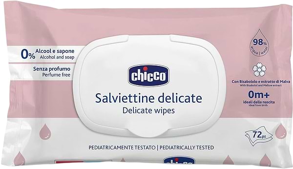 Фото - Влажные салфетки для грудничков Chicco 72 шт. (12050.60)