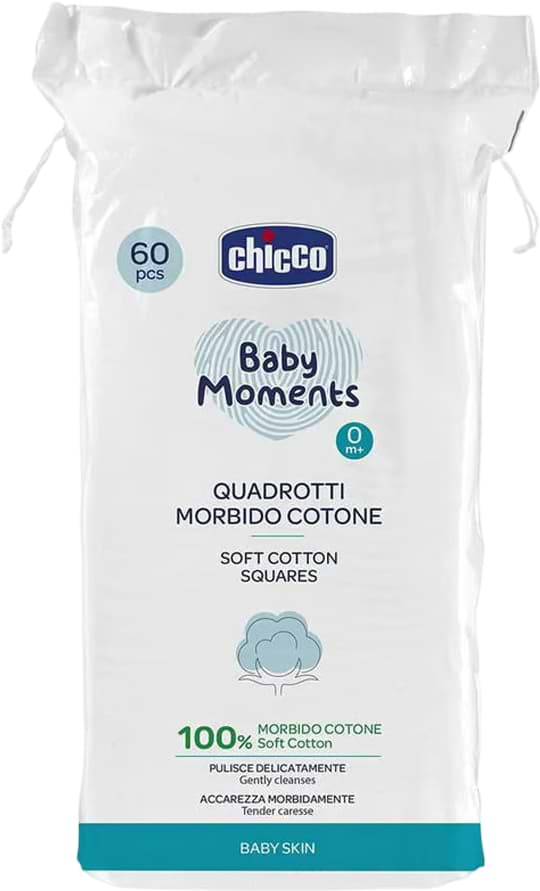 Сухі серветки дитячі Chicco Baby Moments 60 шт. (10609.00) - Фото 1