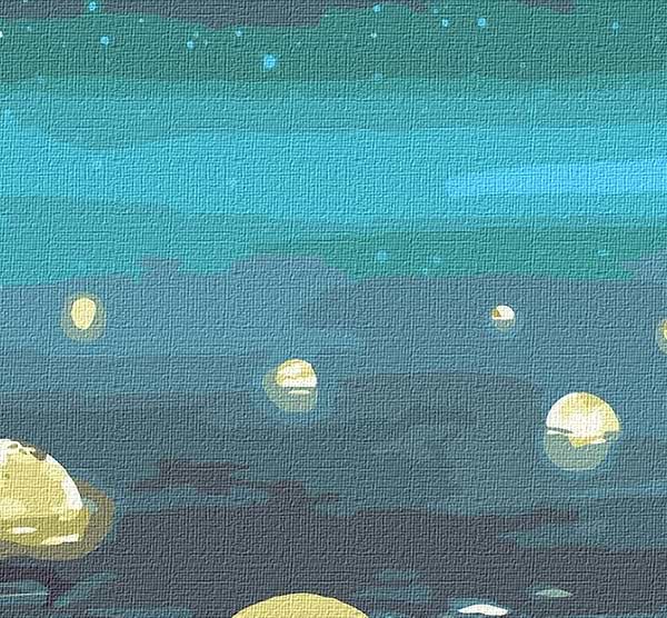 Фото - Картина по номерам Ideyka "Лунная гавань" с красками металлик 50 * 50 см (КНО5040)