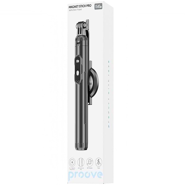Фото - Трипод для селфі Proove Magnet Stick Pro 1540mm black (MPSP00002001)