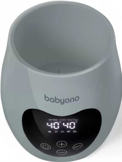 Фото - Подогреватель детских бутылочек стационарный BabyOno NATURAL 2 в1 с дисплеем и функцией стерилизации, серый (968/02)