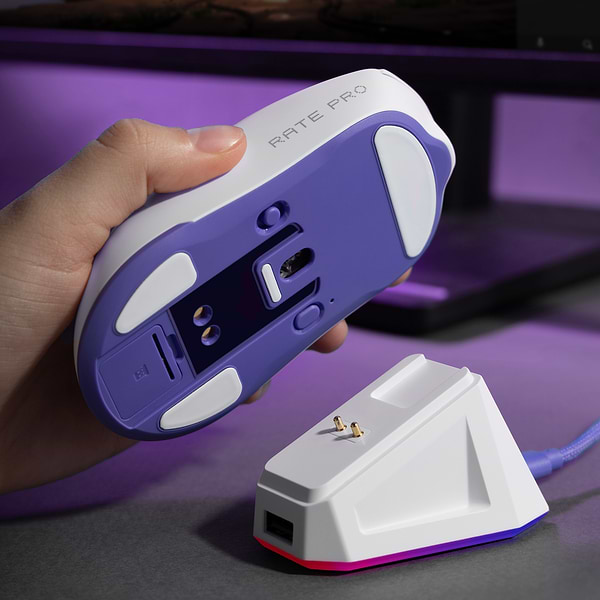 Фото - Мышь беспроводная игровая Proove Gaming Rate Pro with Charging Dock white (WMRPCD022002)