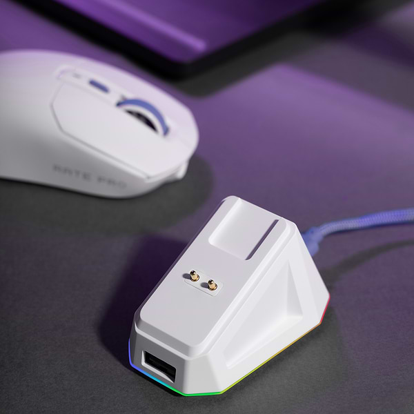 Фото - Мышь беспроводная игровая Proove Gaming Rate Pro with Charging Dock white (WMRPCD022002)