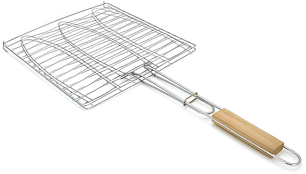 Фото - Решетка для гриля-барбекю Voltronic для риби 28х28 см (YT-GRf28)