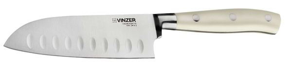 Фото - Ніж сантоку Vinzer Ivory Line 12.6 см (50275)
