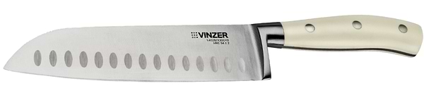 Фото - Ніж сантоку Vinzer Ivory Line 17.7 см (50276)