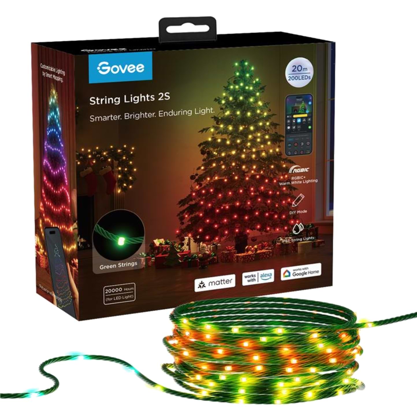 Гірлянда лінійна Govee H80C4 Christmas String Lights 2 (H80C4C41) - Фото 1
