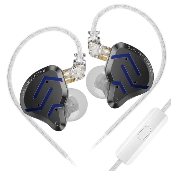 Навушники вкладиші дротові Knowledge Zenith ZSN Pro 2 Mic Blue - Фото 1