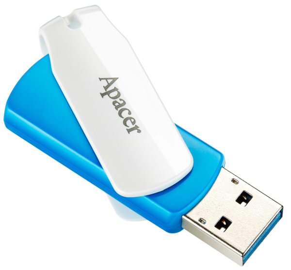 Флеш USB Apacer AH357 128GB USB 3.2 Blue/White (AP128GAH357U-1)