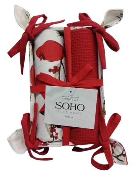 Фото - Набір рушників SOHO 40х60 см Birds 2 шт. (BS 88005D)