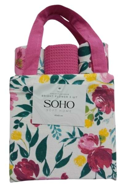 Набір рушників SOHO 40х60 см Bright Flower 3 шт. (BS 88003B)