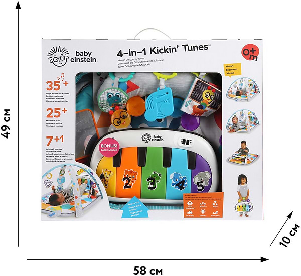 Фото - Развивающий коврик Baby Einstein Kickin' Tunes 4в1 (11749)