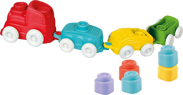 Фото - Базовий ігровий транспорт для малюка Clementoni з конструктором Sensory Train серія Soft Clemmy (17424)